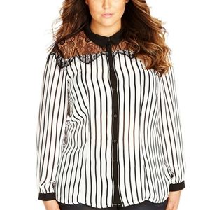 City Chic striped blouse